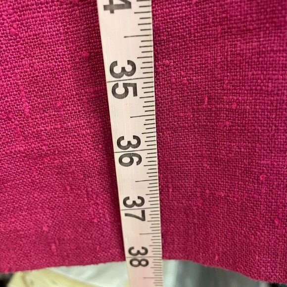 Akris Punto Scoop Neck Mini Linen Shift Dress Pink Magenta Size 8 - Picture 7 of 10